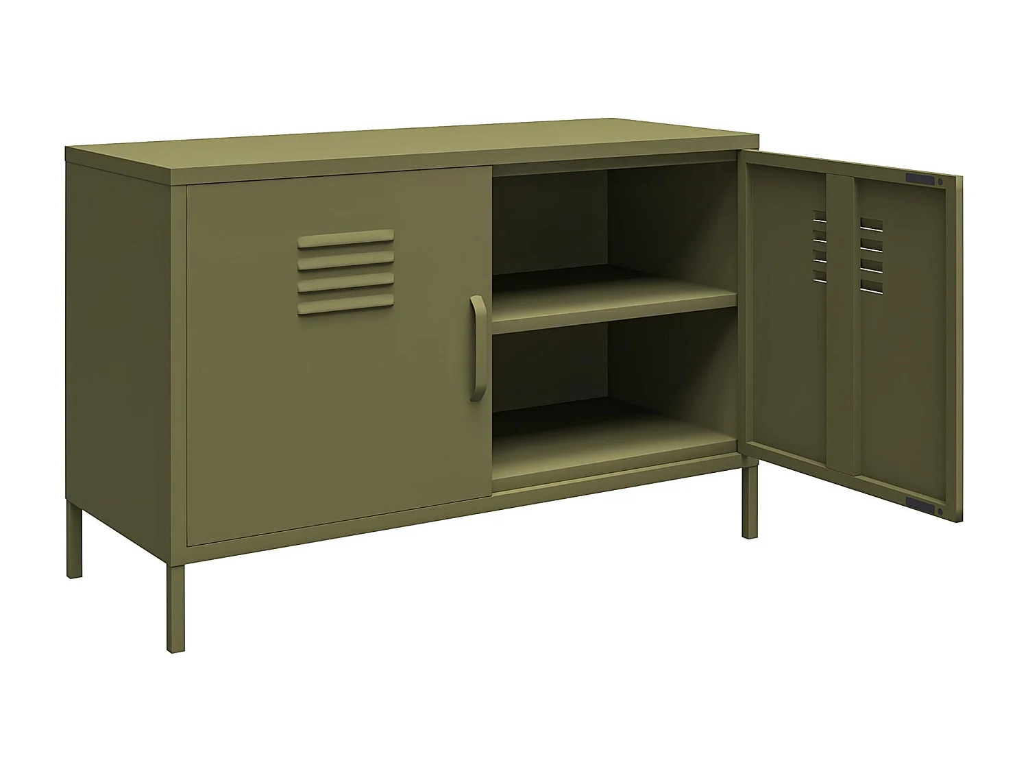 Bradford | Armoire 2 portes en métal vert olive