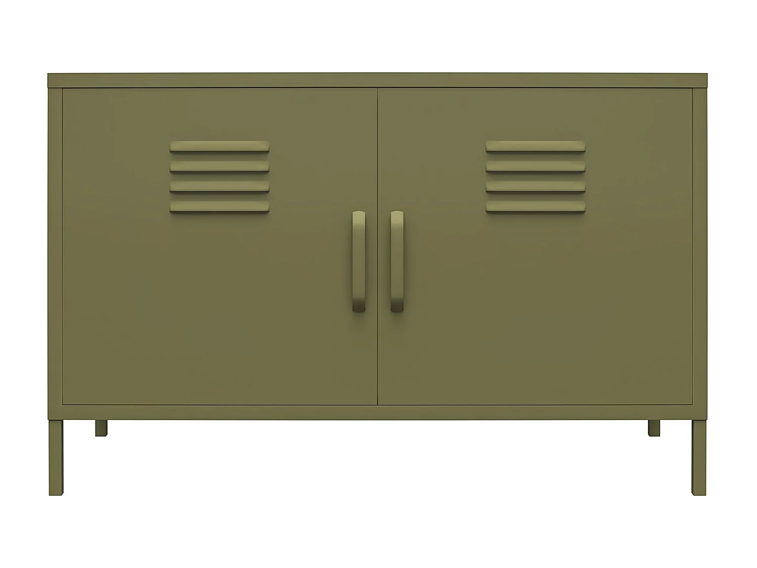 Bradford | Armoire 2 portes en métal vert olive