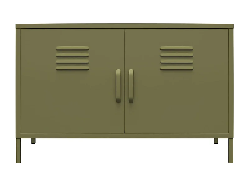 Bradford | Armário com 2 Portas em Metal Verde Oliva