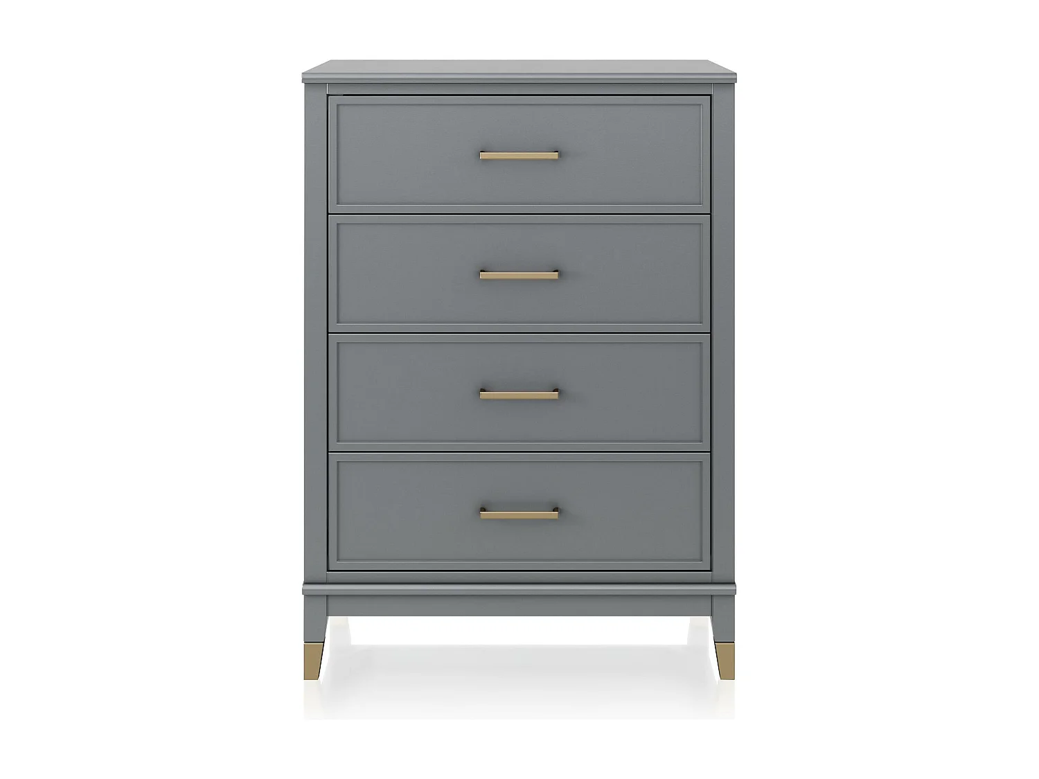 Comò con 4 cassetti in MDF grigio grafite