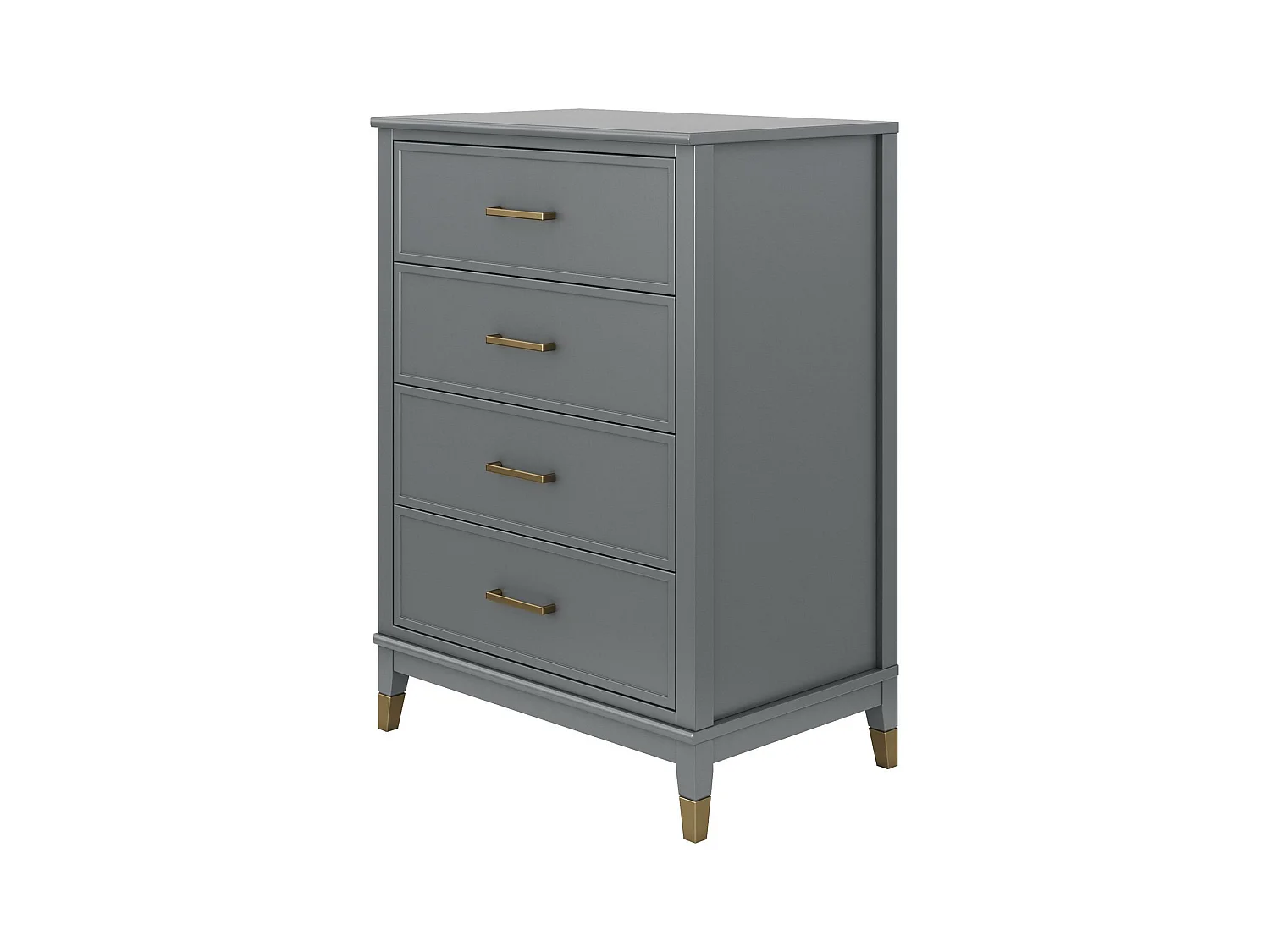 Cómoda con 4 cajones en MDF gris grafito