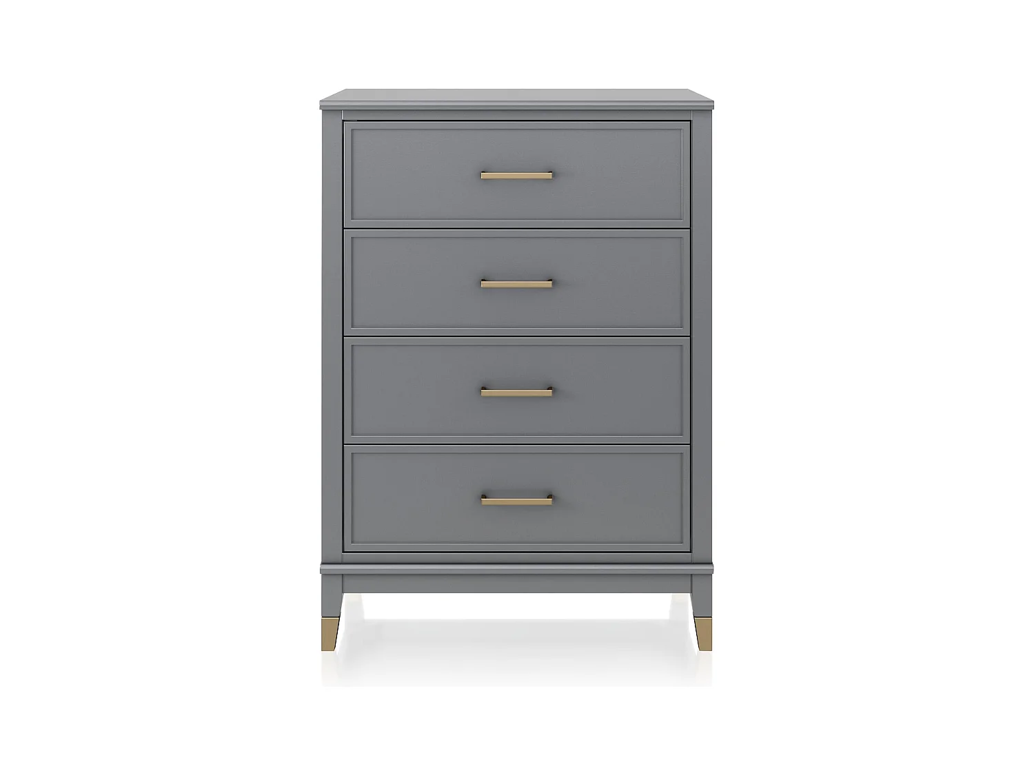 Cómoda con 4 cajones en MDF gris grafito