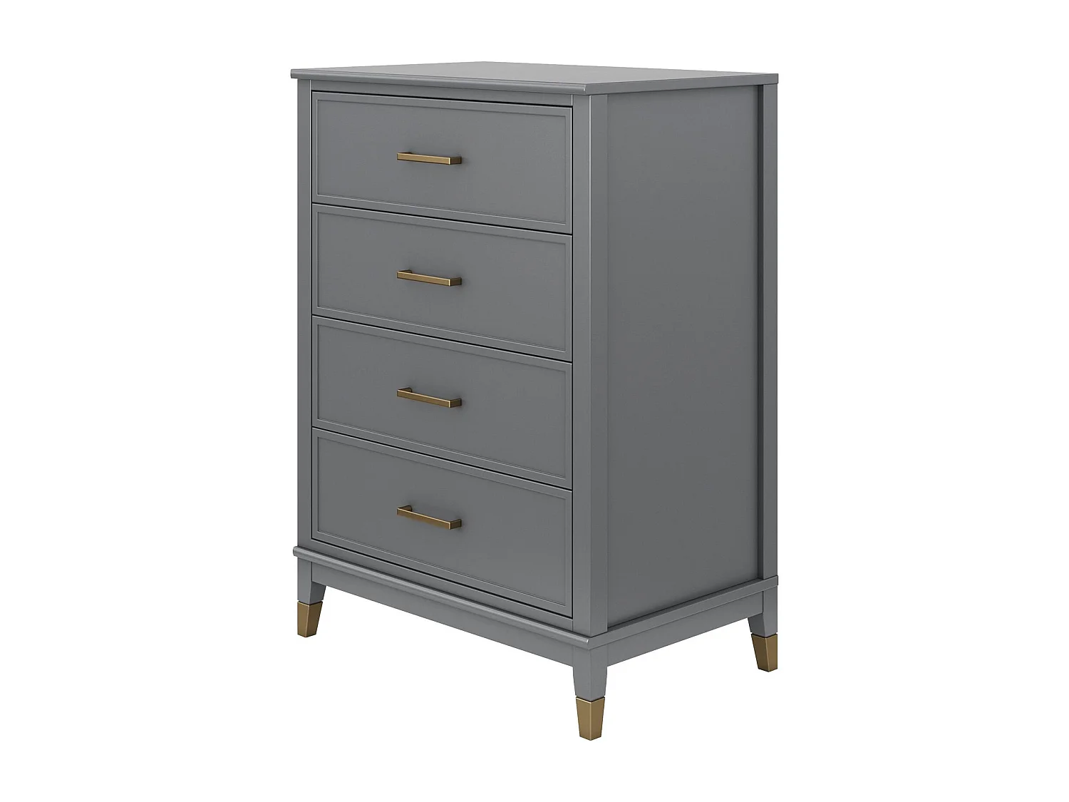 Westerleigh | Commode à 4 tiroirs en MDF gris graphite