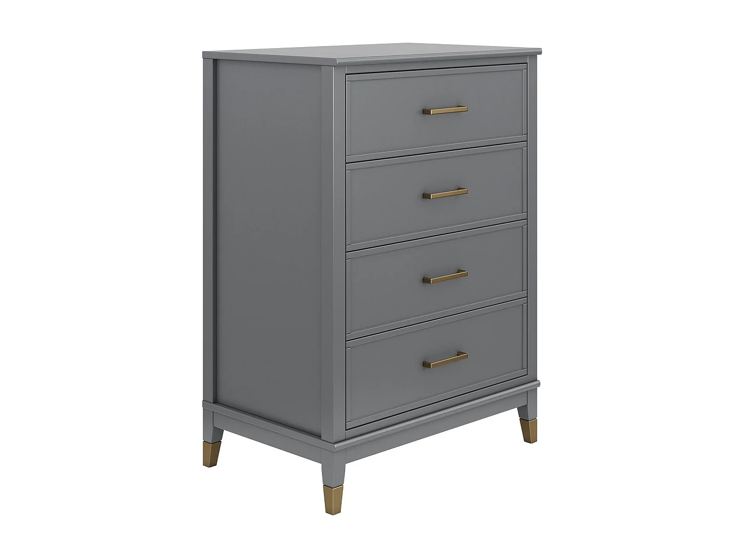 Westerleigh | Commode à 4 tiroirs en MDF gris graphite