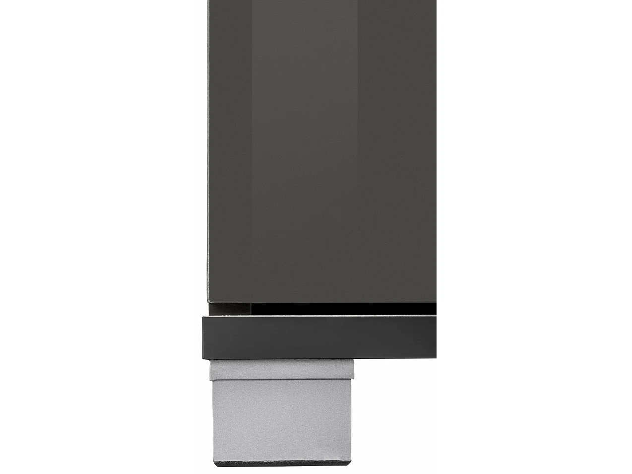 Mueble con 1 puerta y 2 cajones en MDF gris