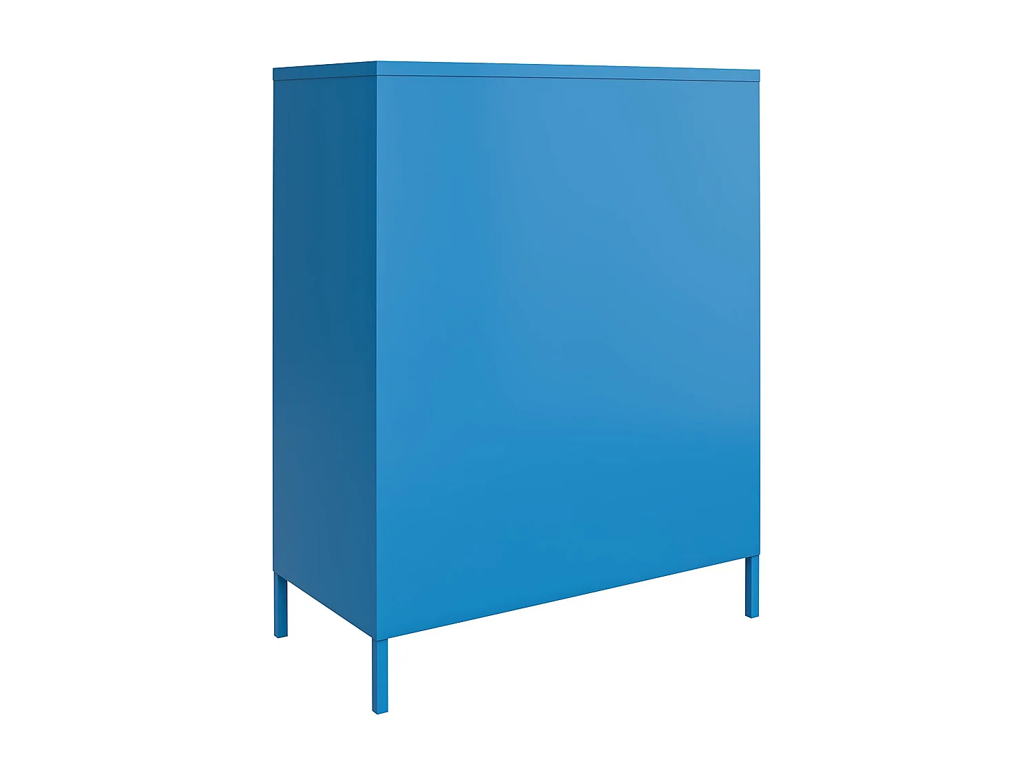 Mueble con 2 puertas en metal azul