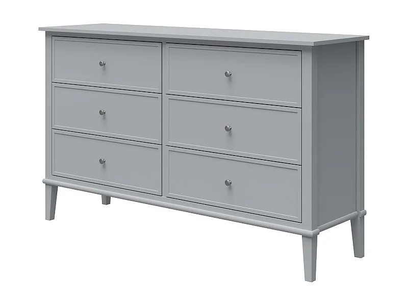 Franklin | Commode à 6 tiroirs en MDF gris