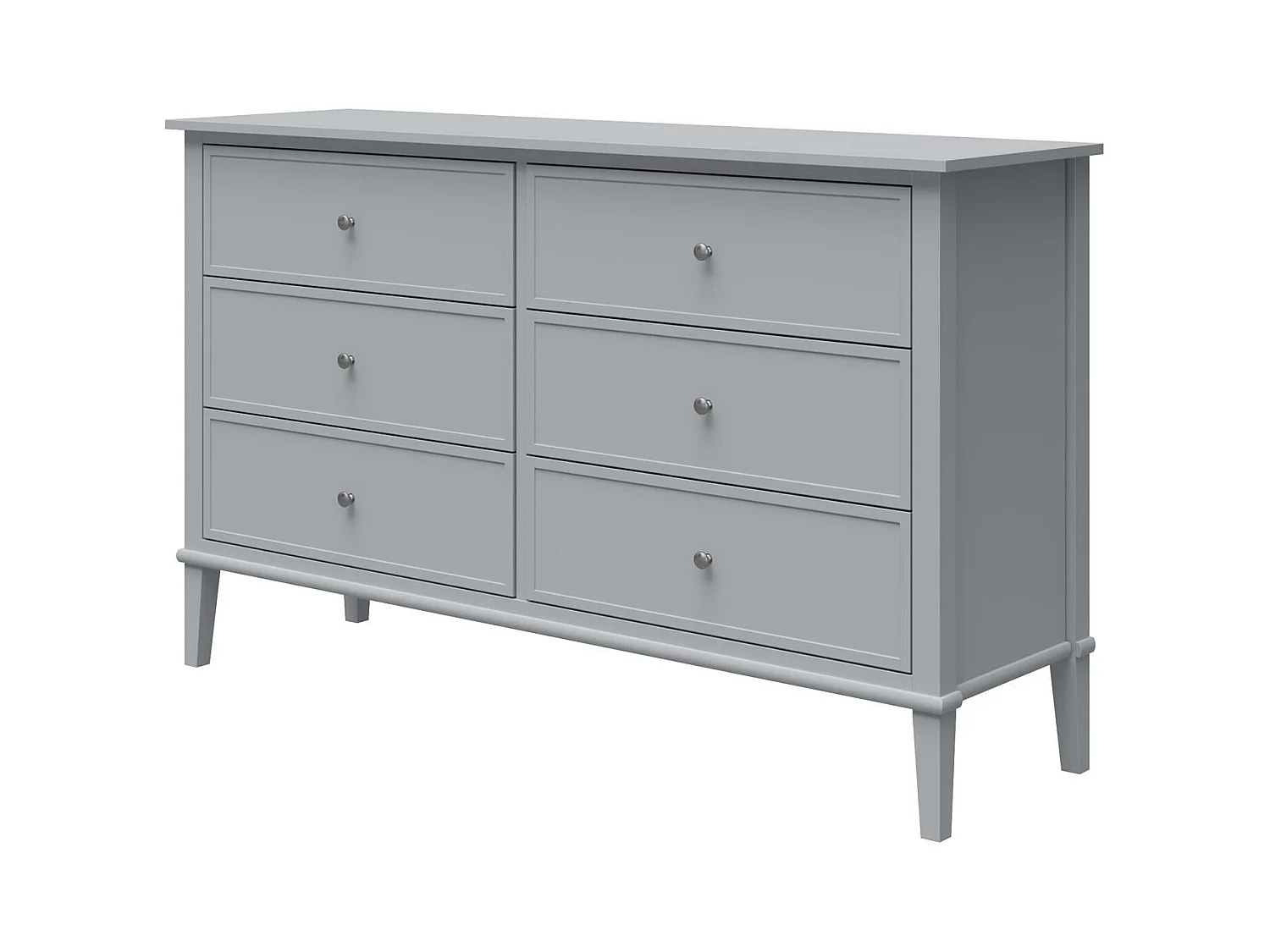 Franklin | Commode à 6 tiroirs en MDF gris
