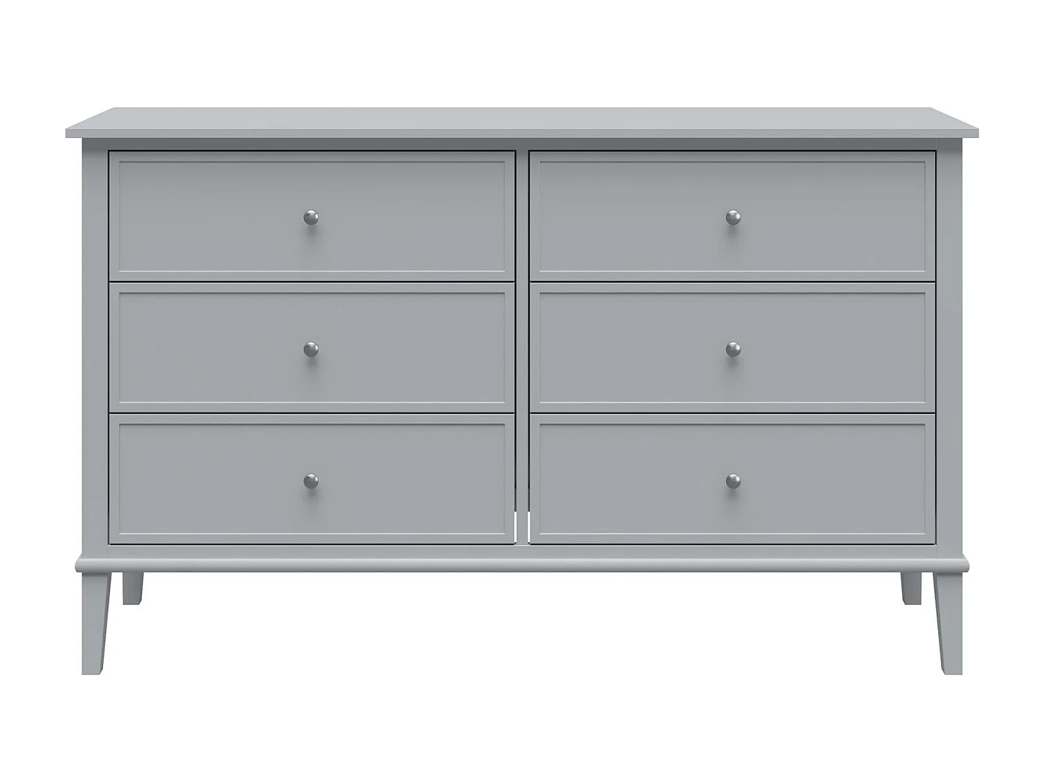 Franklin | Commode à 6 tiroirs en MDF gris