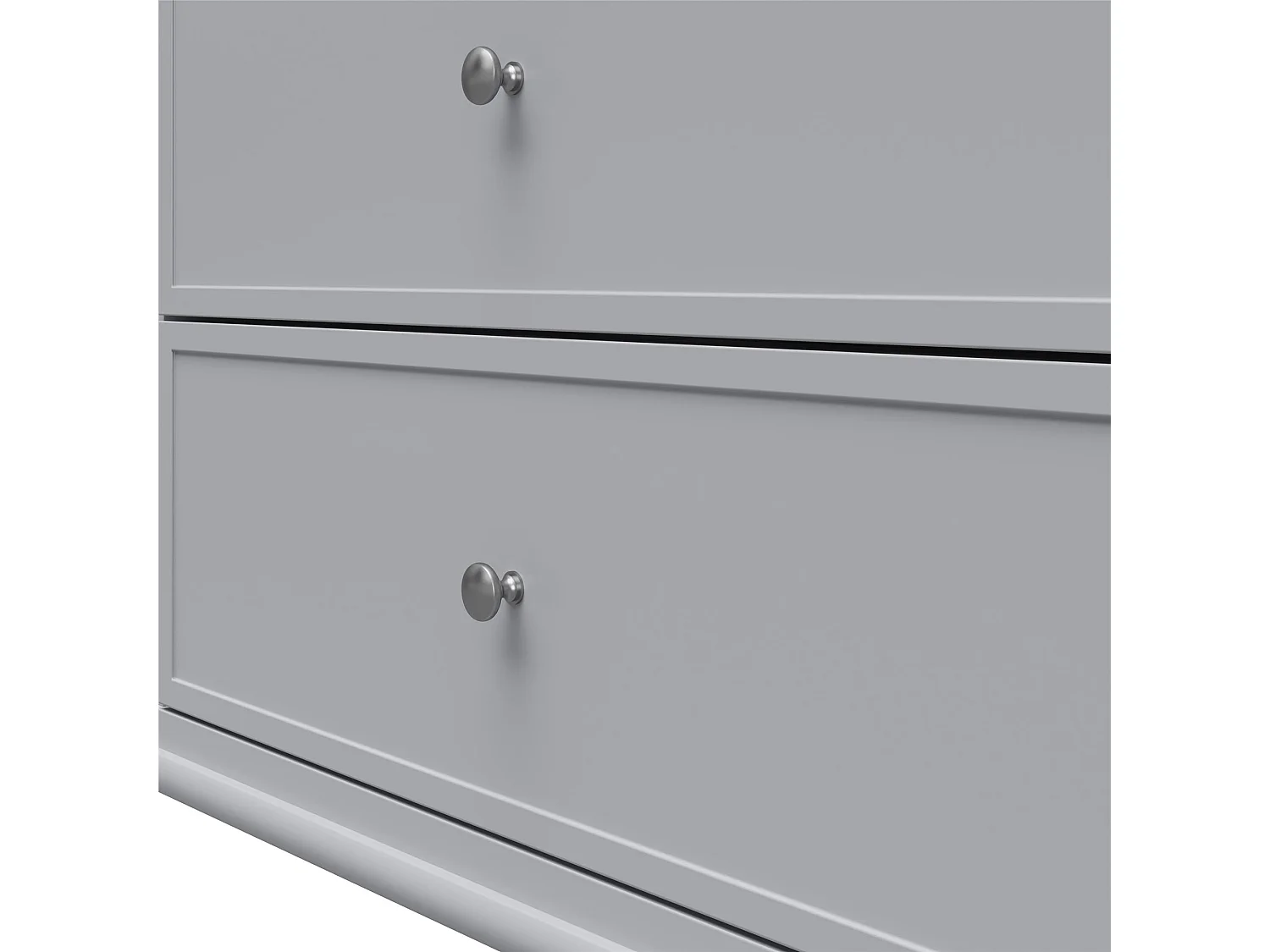 Franklin | Commode à 6 tiroirs en MDF gris