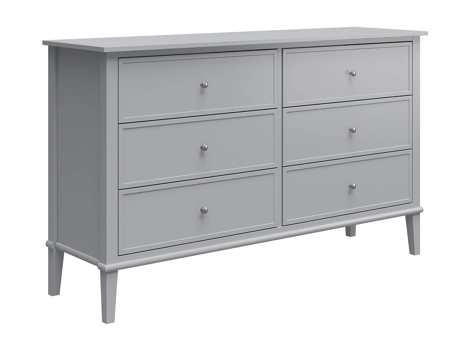 Franklin | Commode à 6 tiroirs en MDF gris