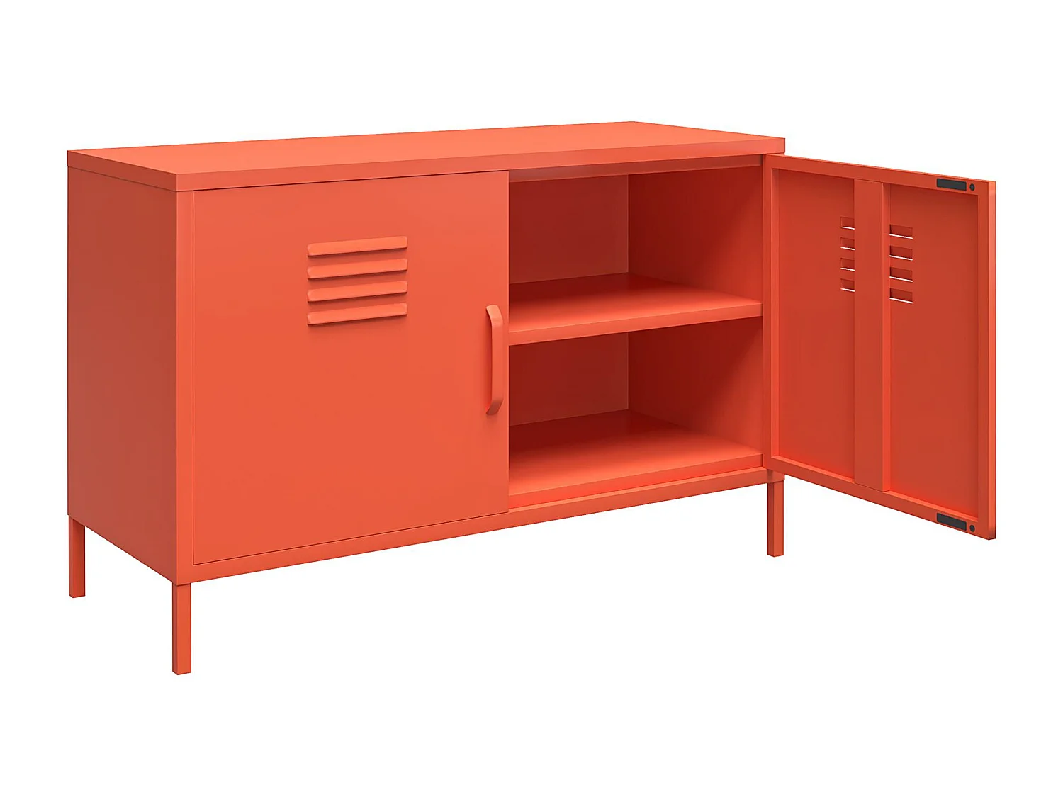 Cache | Armoire 2 portes en métal orange