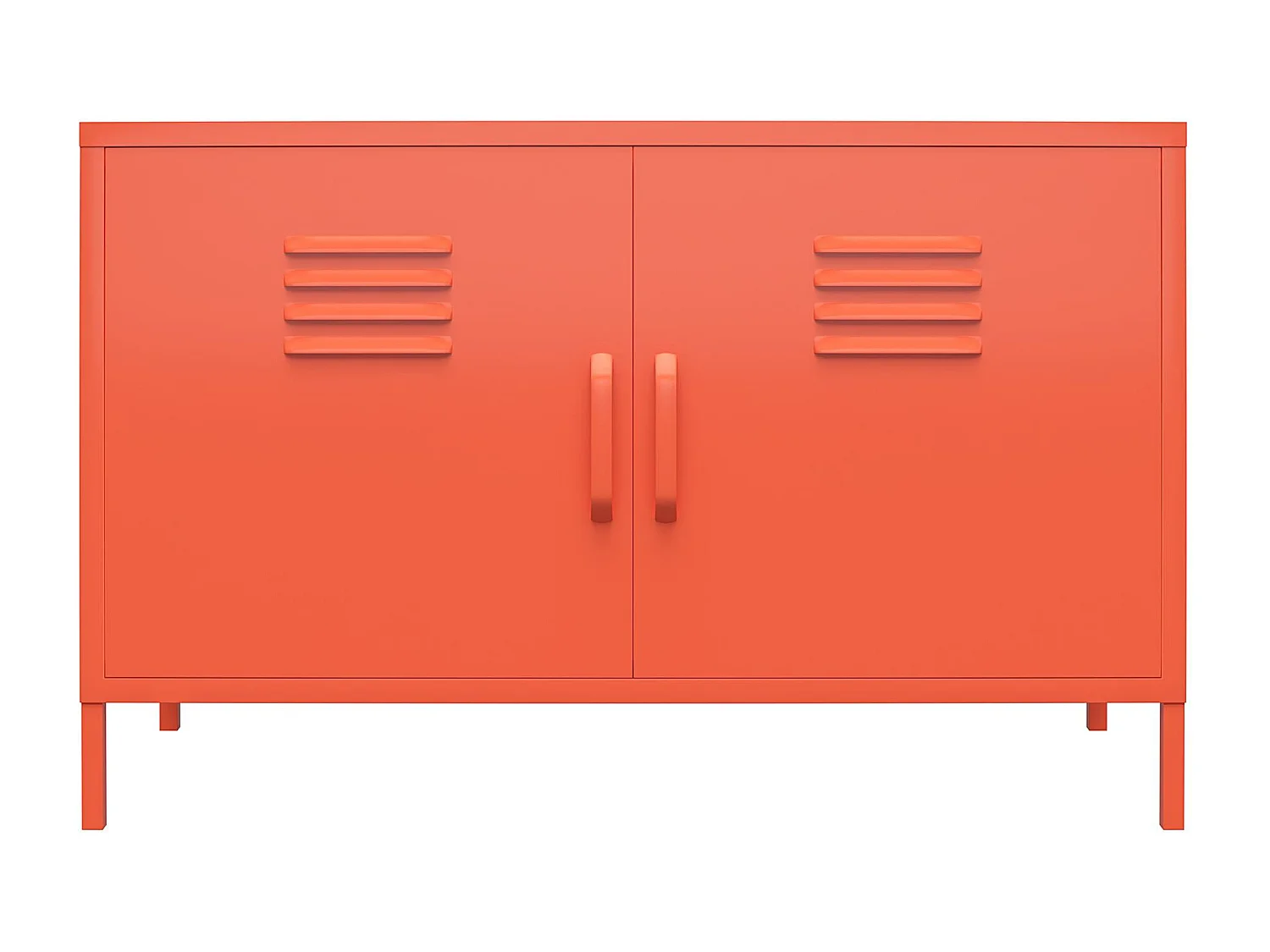 Cache | Armoire 2 portes en métal orange