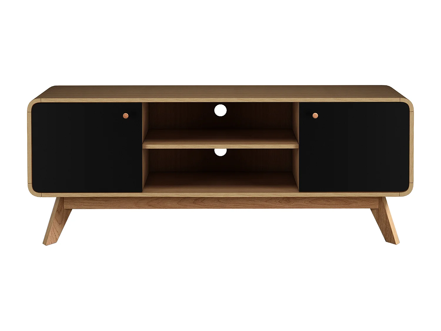 Cassie| Mobile TV con 2 ante effetto rovere e nero