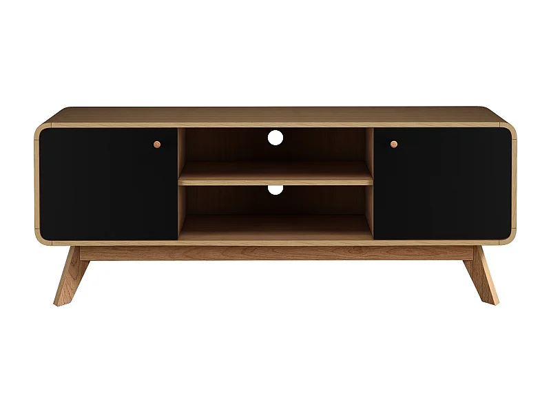 Cassie| Mobile TV con 2 ante effetto rovere e nero