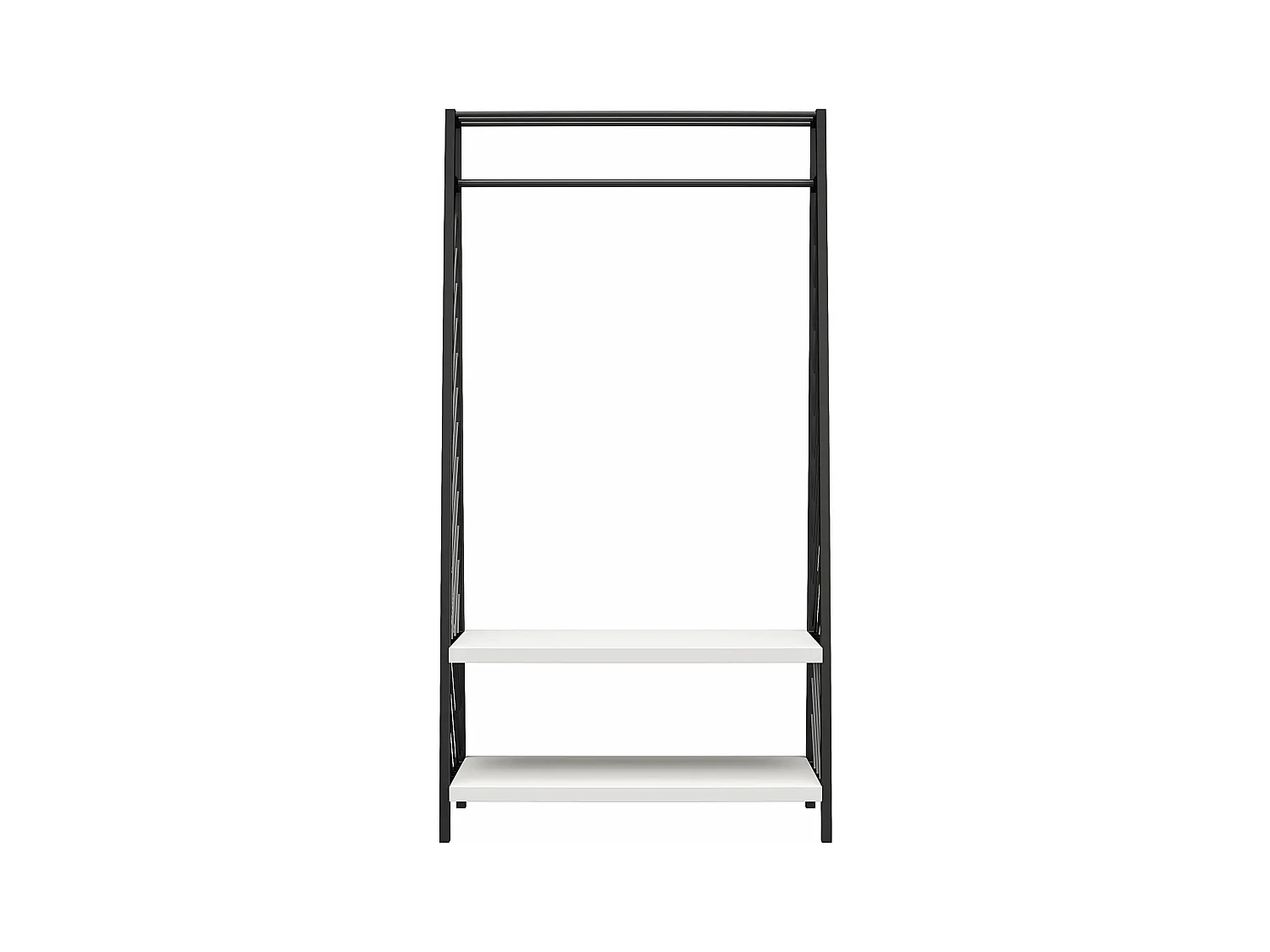 Brielle | Rangement d'entrée avec 2 étagères en MDF blanc