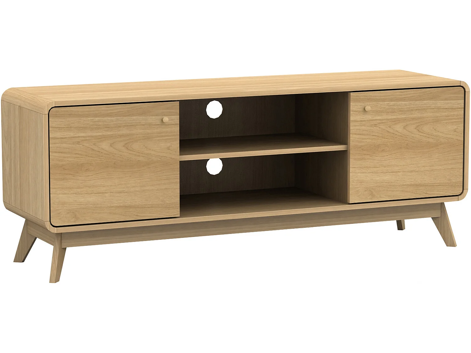 Cassie | Lowboard avec 2 portes en chêne partical