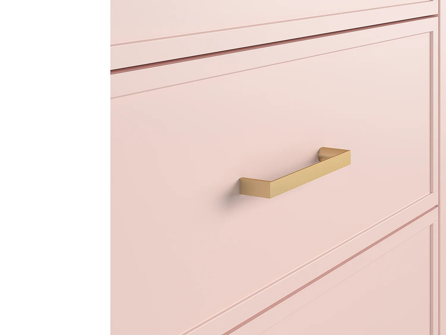 Comò con 4 cassetti in MDF rosa