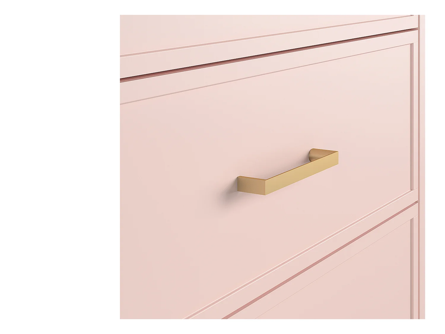 Kommode mit 4 Schubladen in MDF rosa