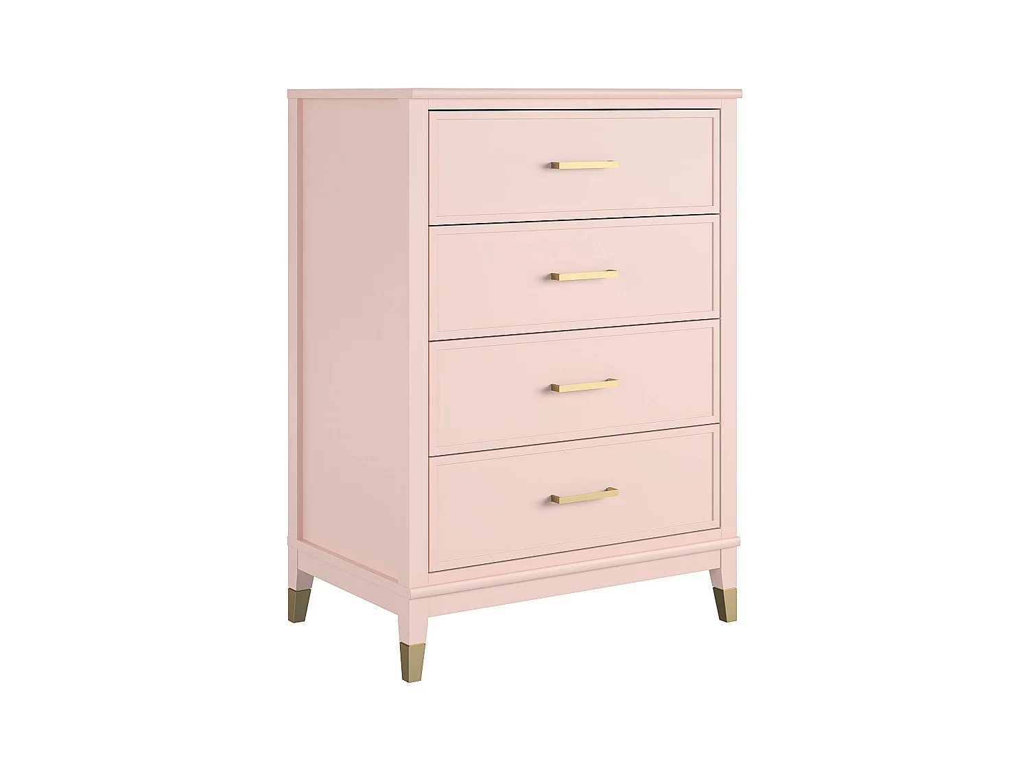 Kommode mit 4 Schubladen in MDF rosa