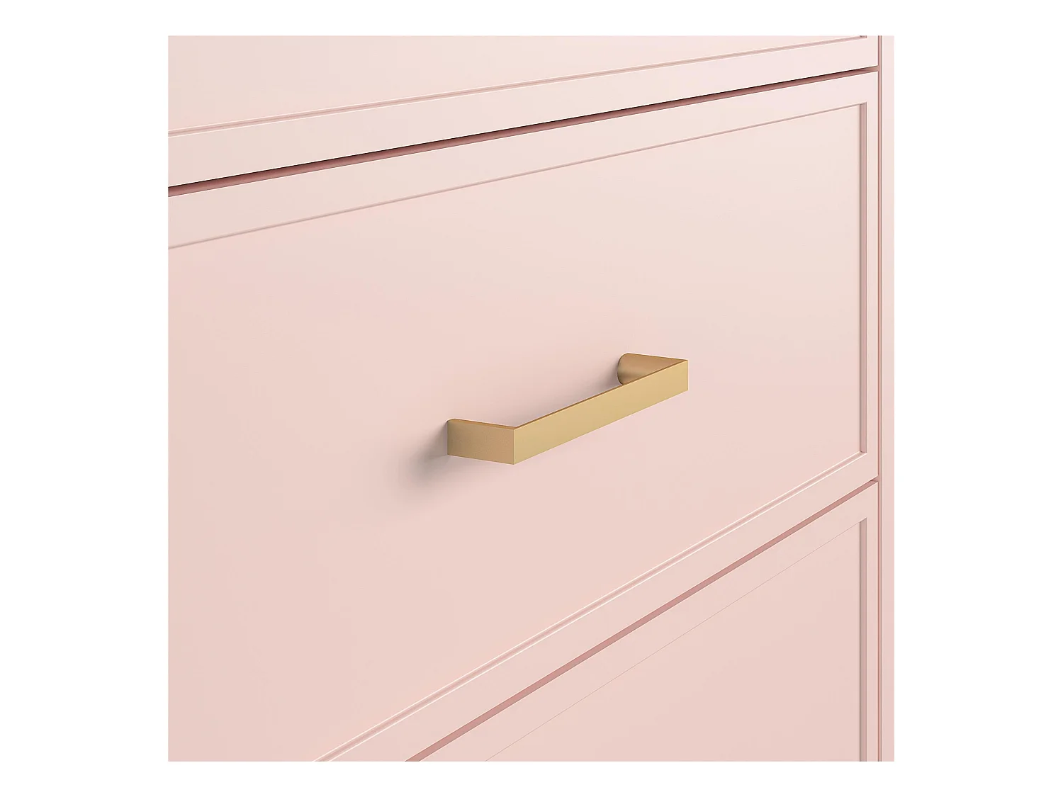 Kommode mit 4 Schubladen in MDF rosa