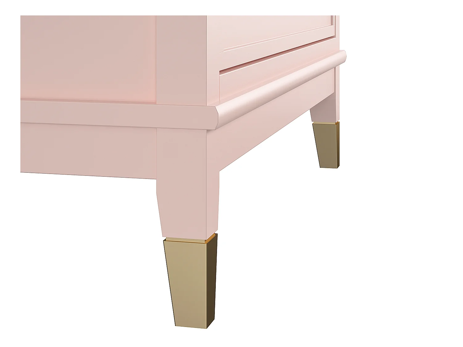 Kommode mit 4 Schubladen in MDF rosa