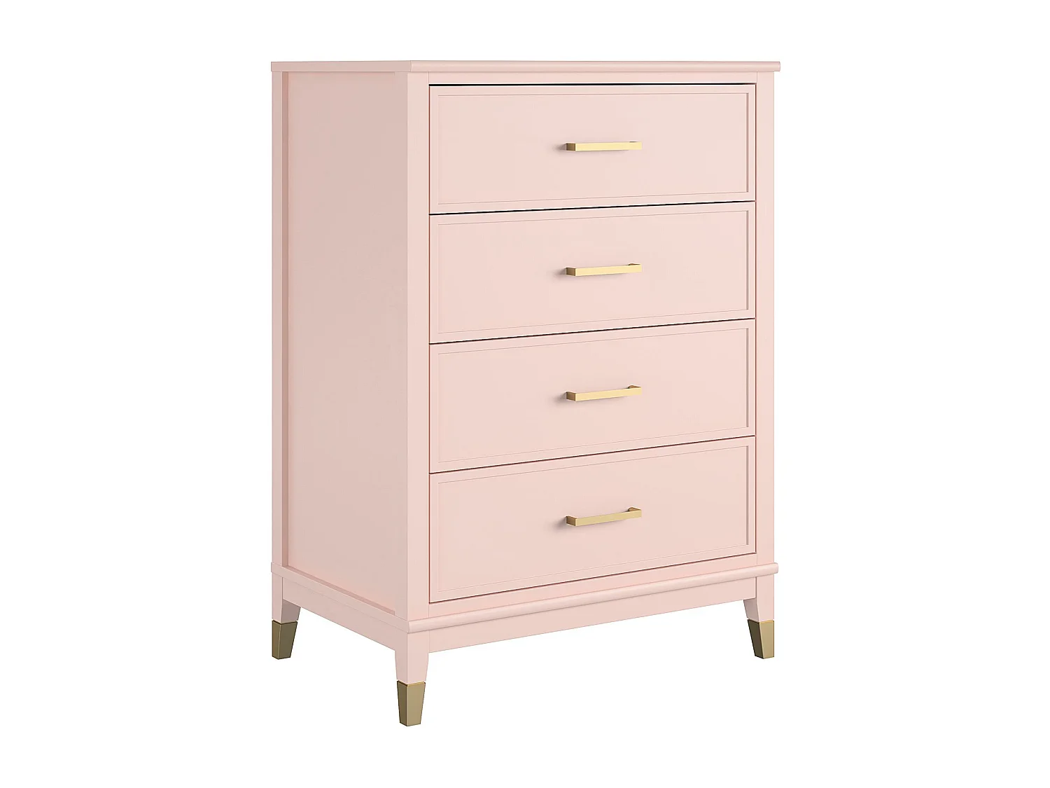 Kommode mit 4 Schubladen in MDF rosa