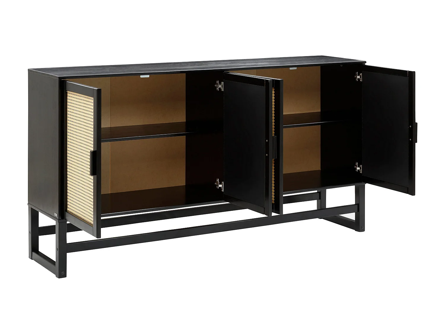 Jolene | Buffet 4 portes en pin expresso