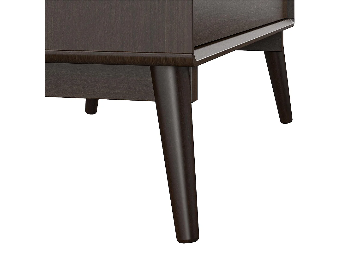 Kommode mit 3 Schubladen aus MDF-Walnuss