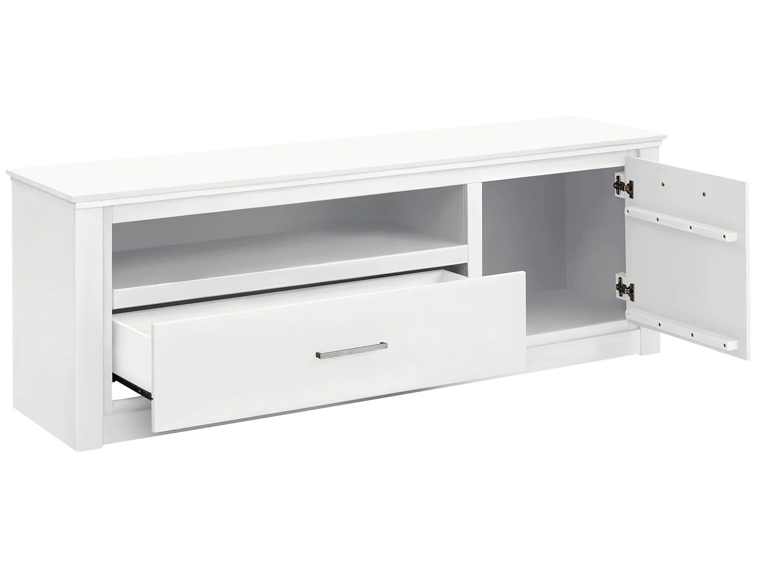 Celia | Lowboard avec 1 tiroir et 1 porte en pin blanc