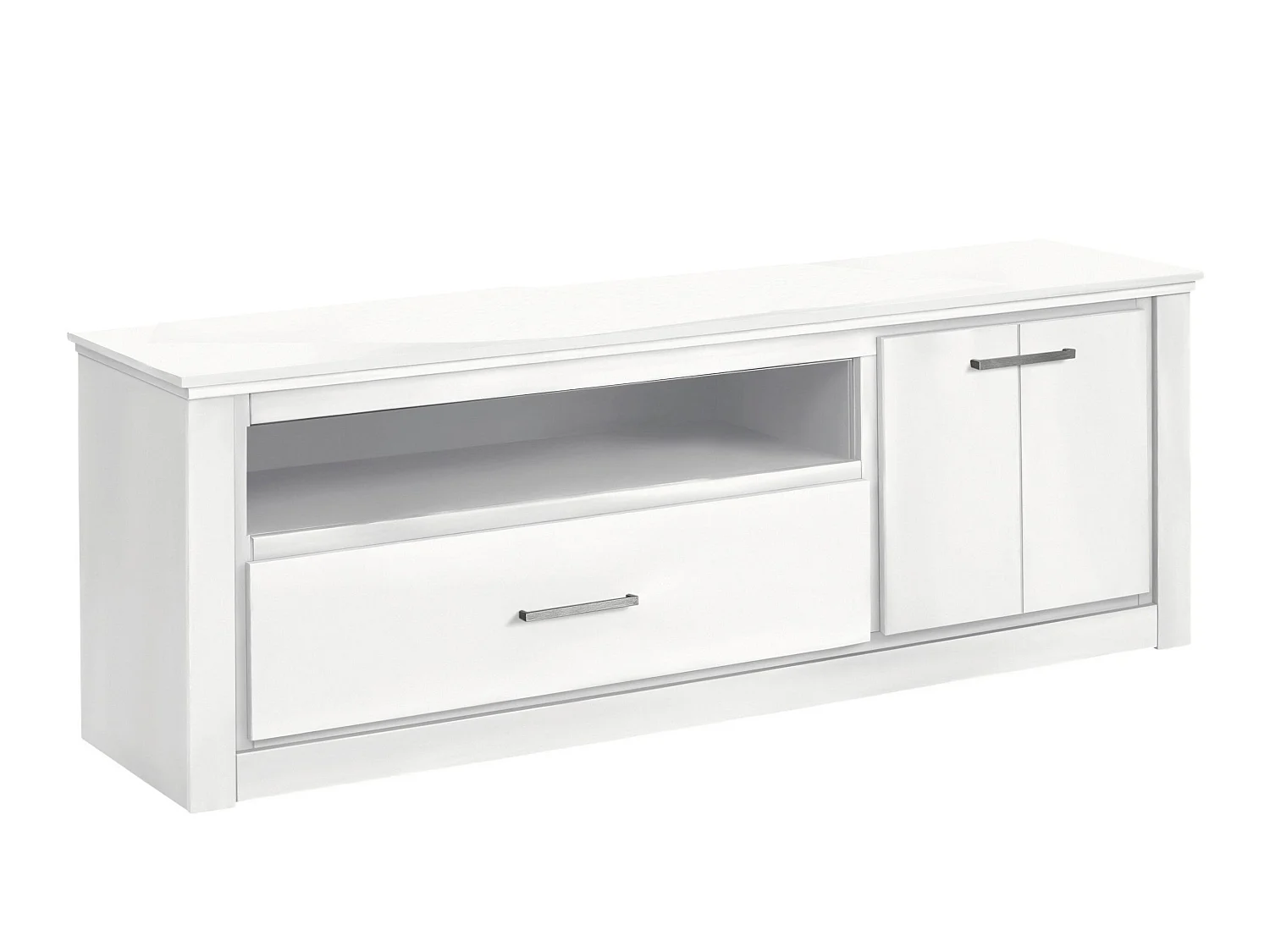 Celia | Lowboard avec 1 tiroir et 1 porte en pin blanc