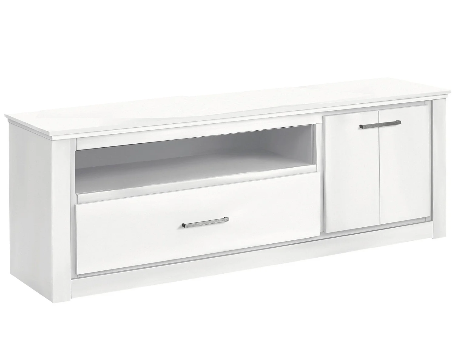 Celia | Lowboard avec 1 tiroir et 1 porte en pin blanc