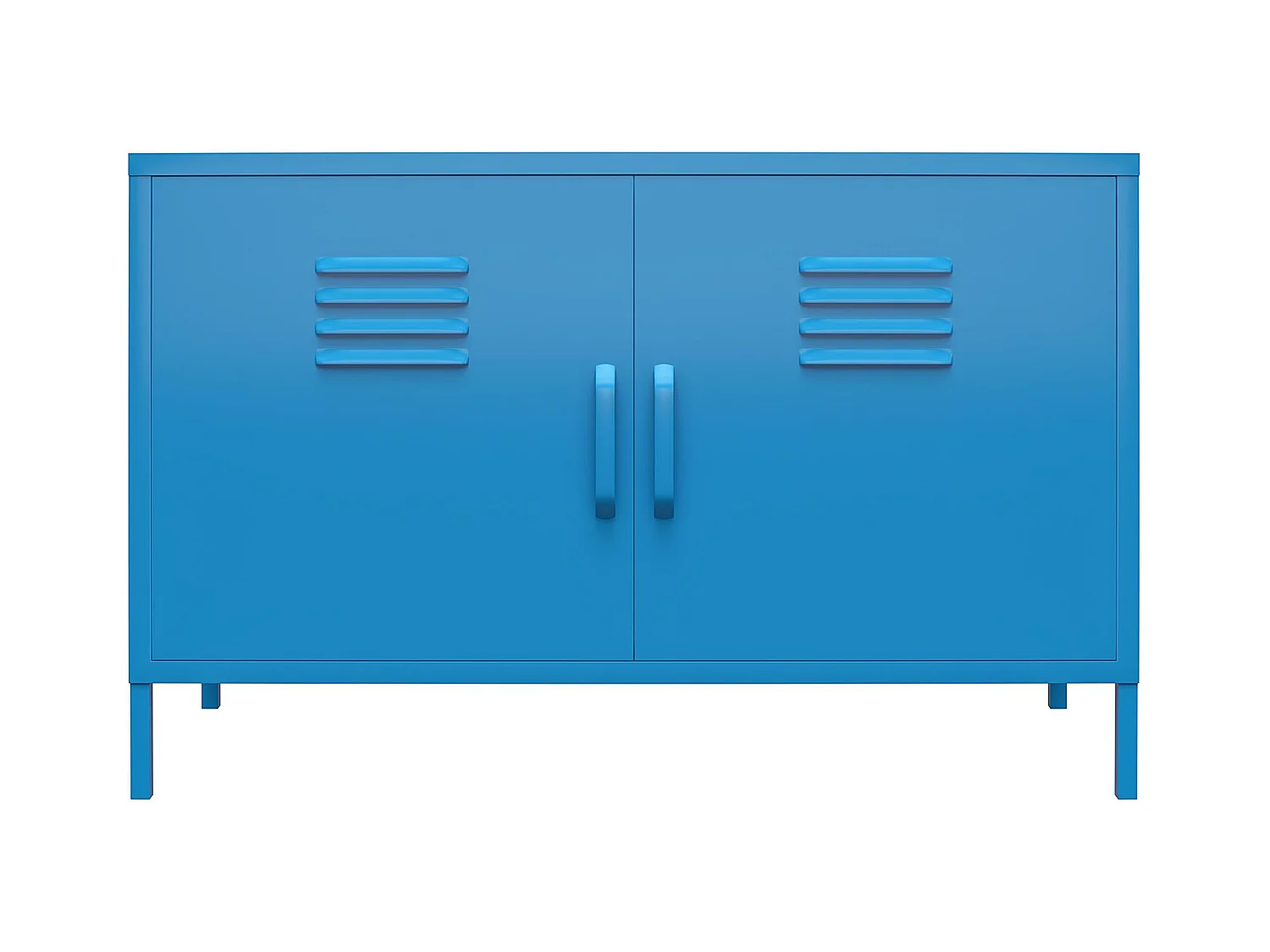 Cache | Armoire 2 portes en métal bleu