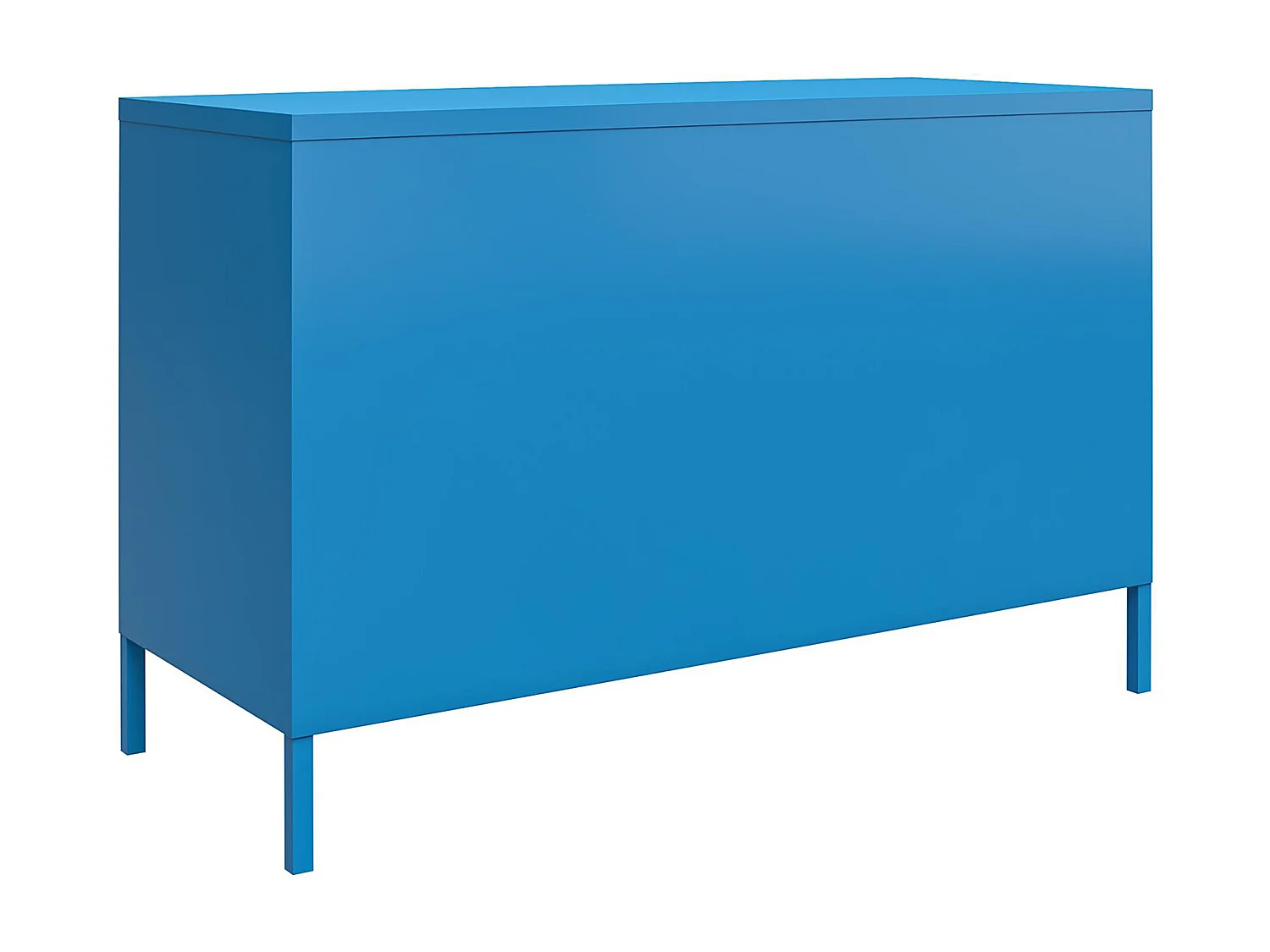 Mueble con 2 puertas en metal azul