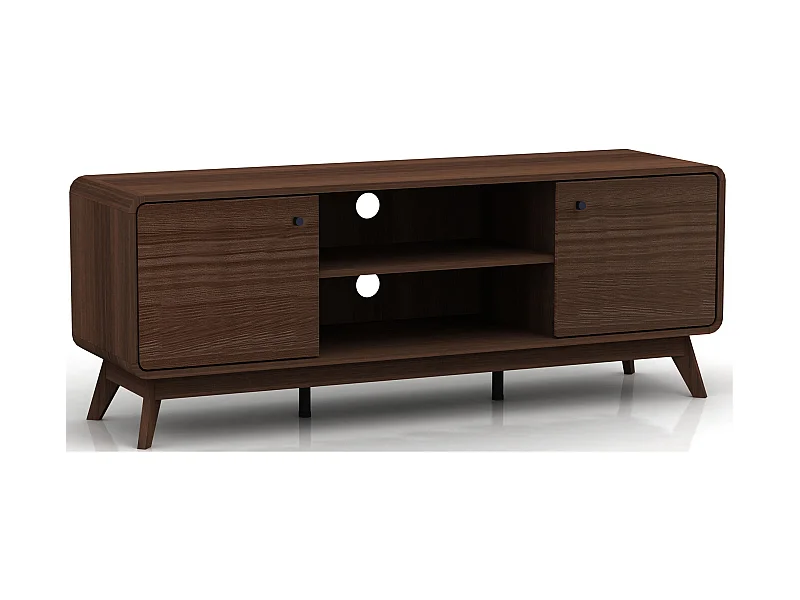 Cassie| Mobile TV con 2 ante effetto noce