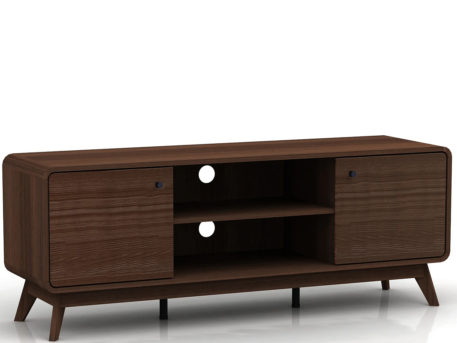 Cassie| Mobile TV con 2 ante effetto noce