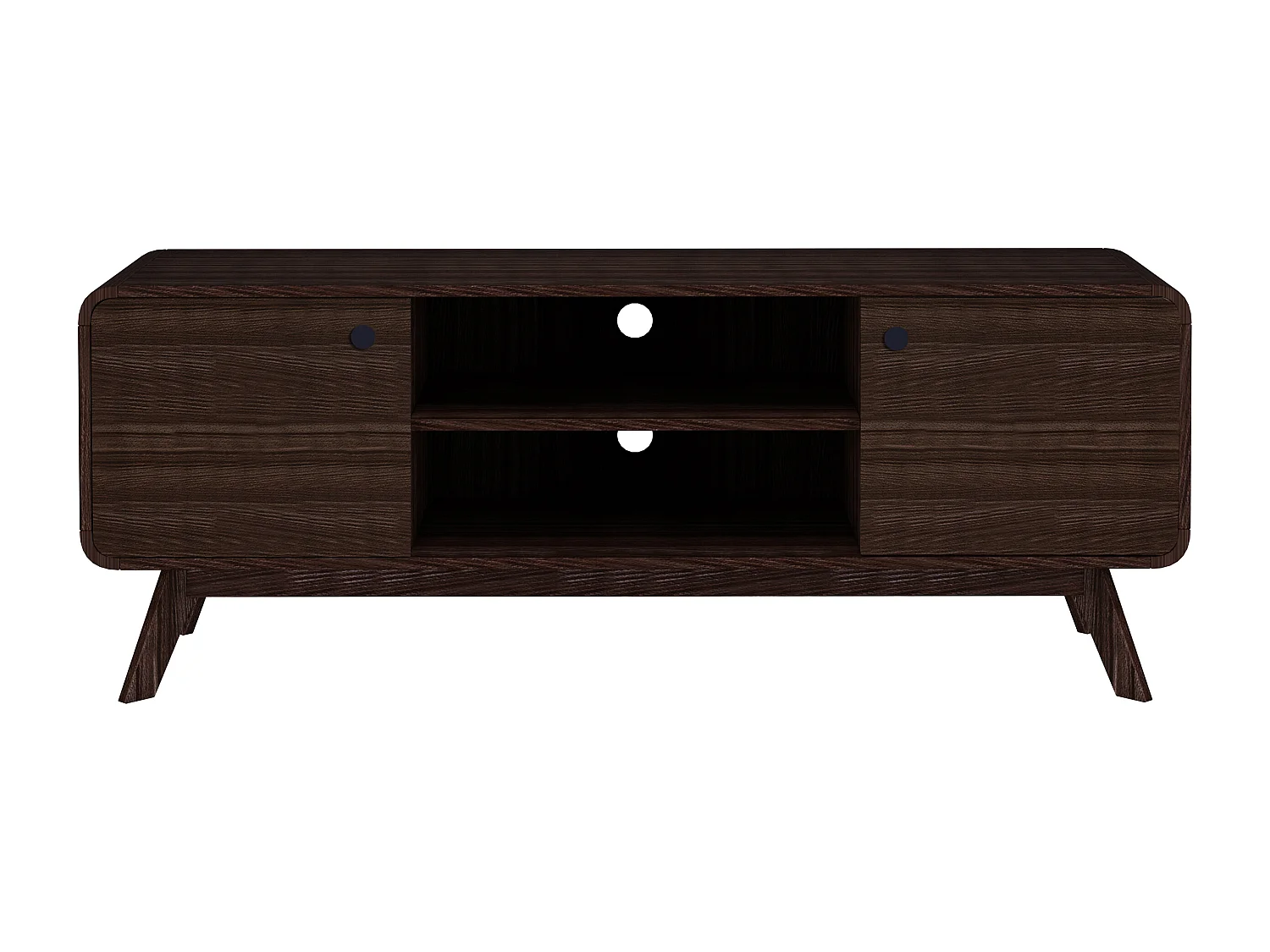 Cassie| Mobile TV con 2 ante effetto noce