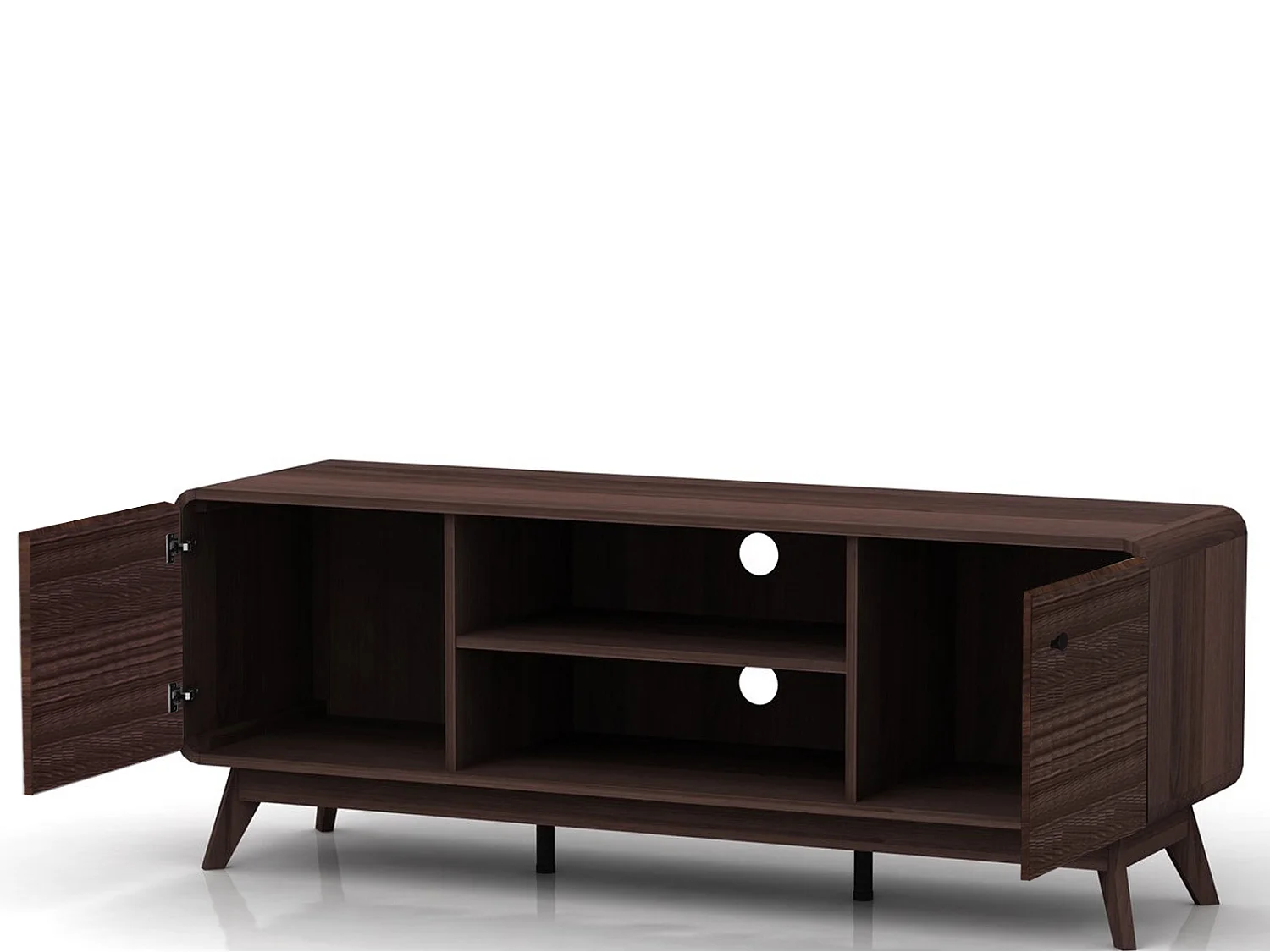 Cassie| Mobile TV con 2 ante effetto noce