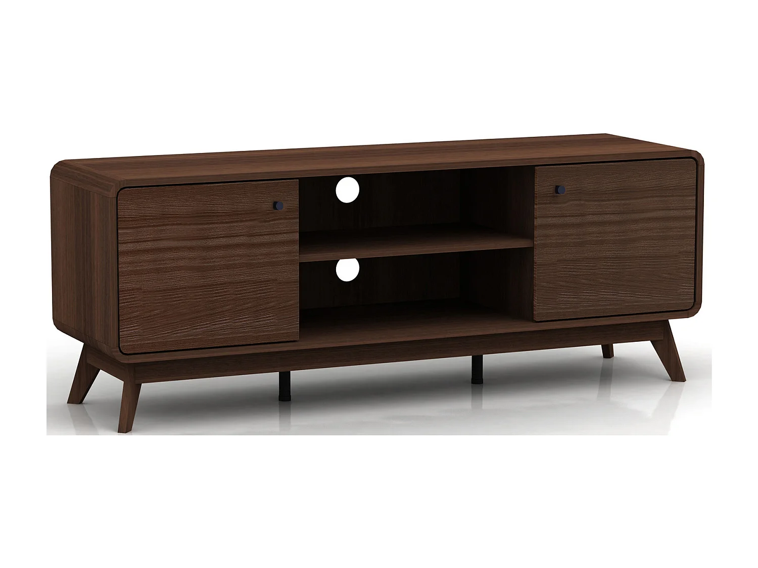 Cassie| Mobile TV con 2 ante effetto noce