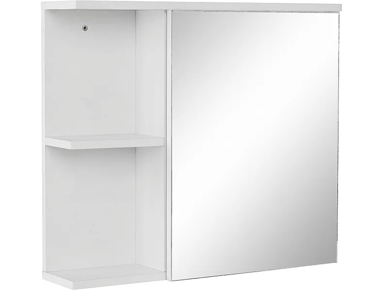 Mirza | Armoire avec 1 porte et 1 étagère en panneaux de particules et verre