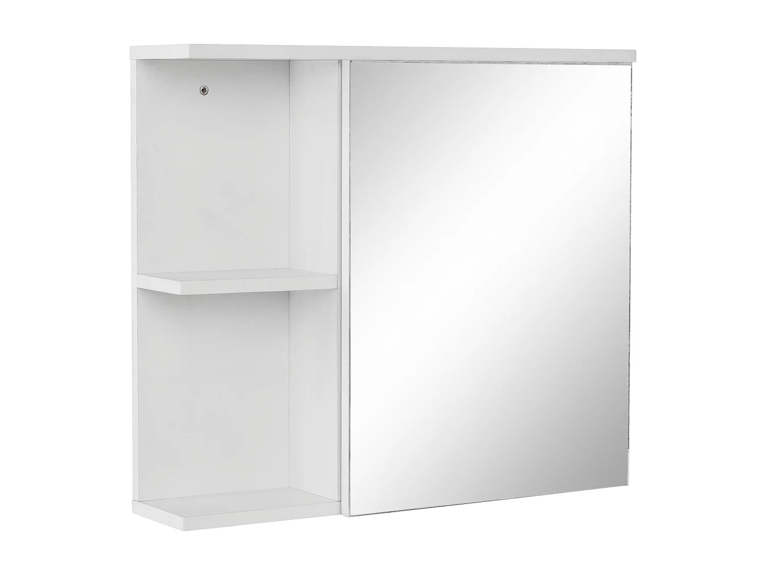 Mirza | Armoire avec 1 porte et 1 étagère en panneaux de particules et verre