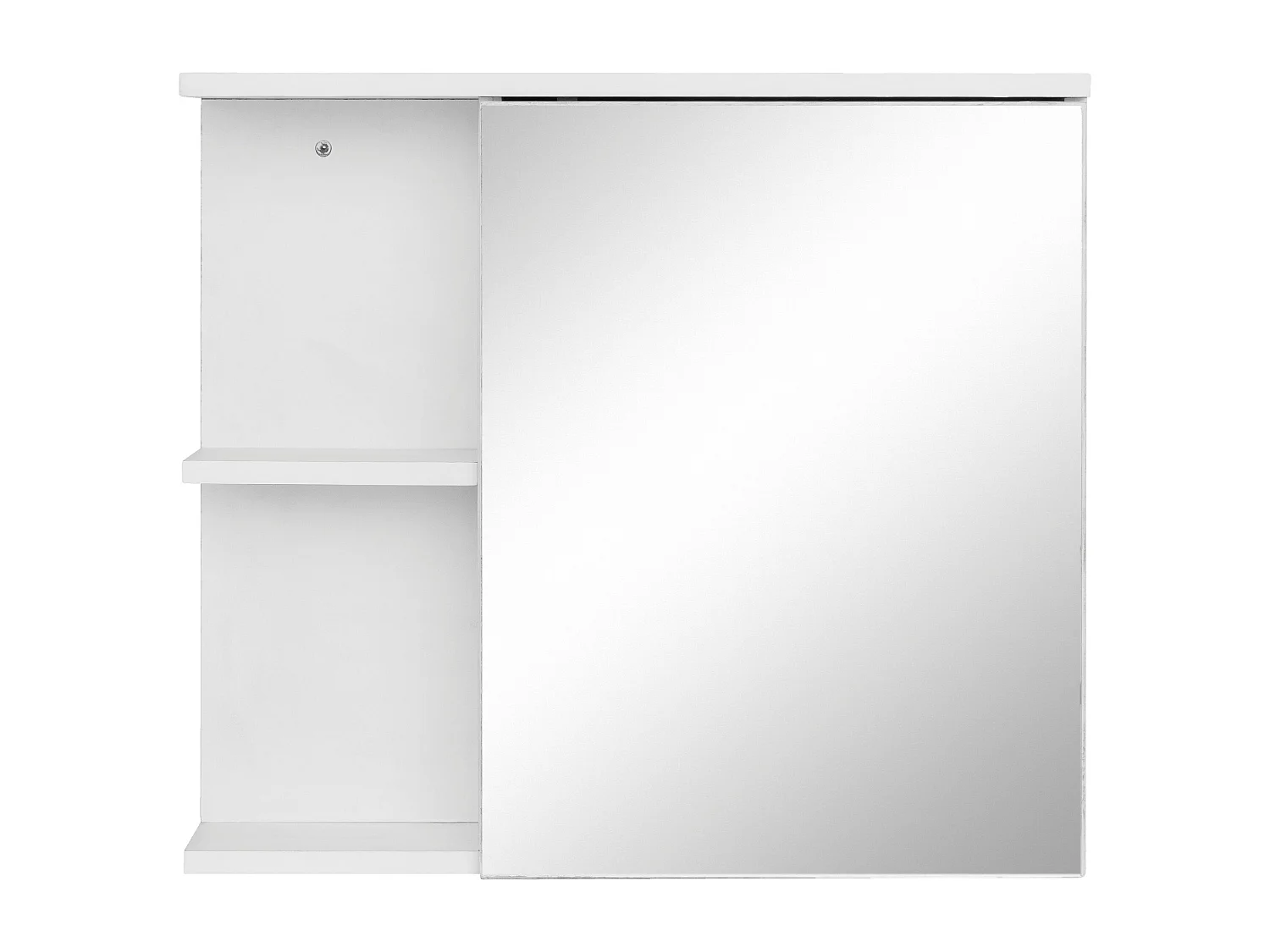 Mirza | Armoire avec 1 porte et 1 étagère en panneaux de particules et verre