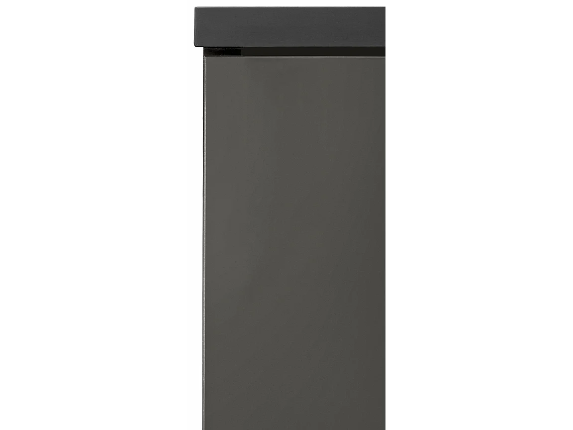 Mobile con 1 anta e 3 cassetti in MDF grigio