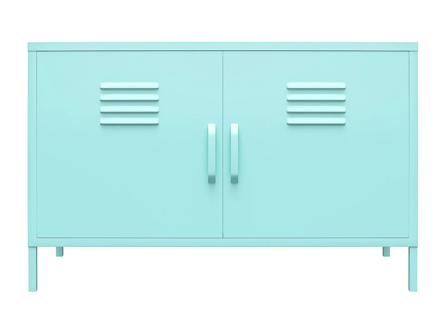 Cache | Armoire à 2 portes en métal menthe