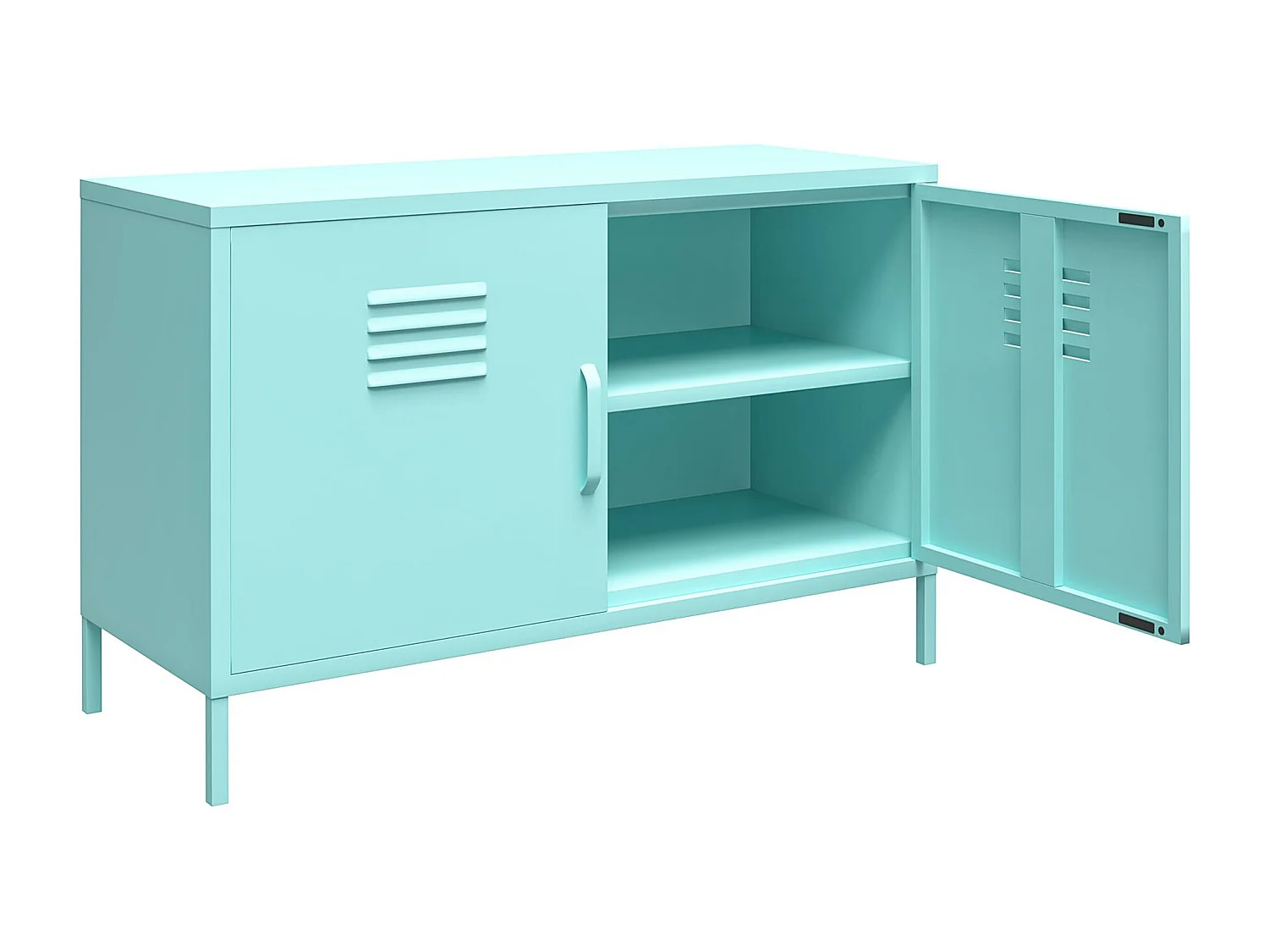 Cache | Armoire à 2 portes en métal menthe