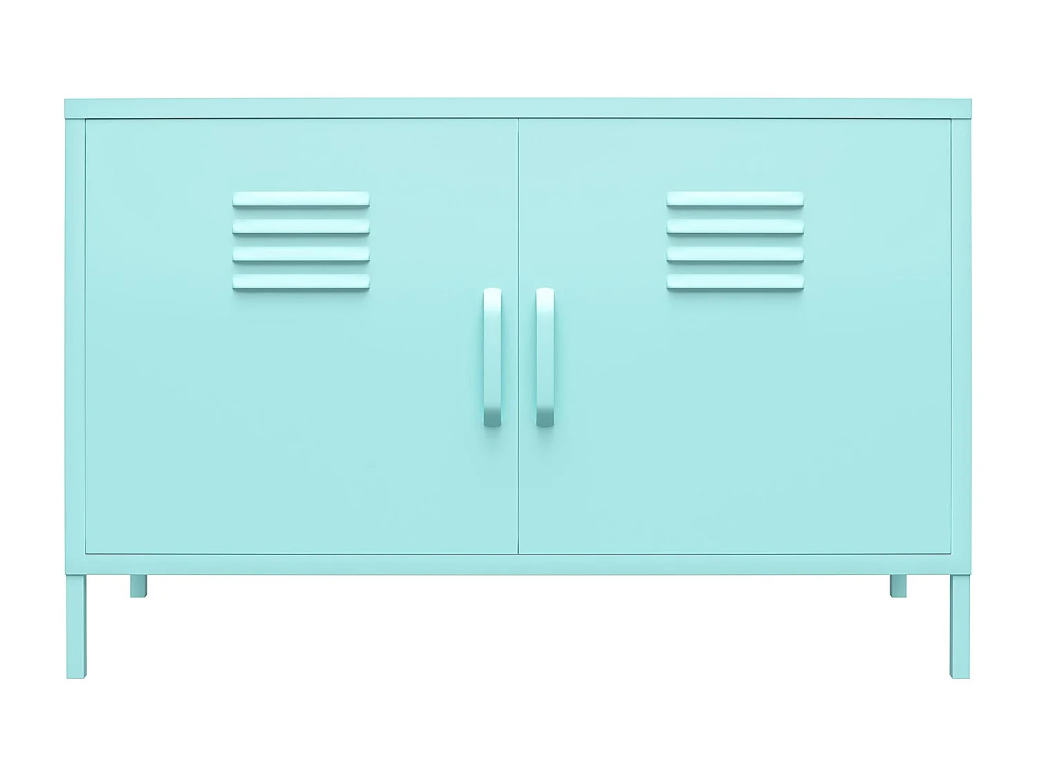 Cache | Armoire à 2 portes en métal menthe