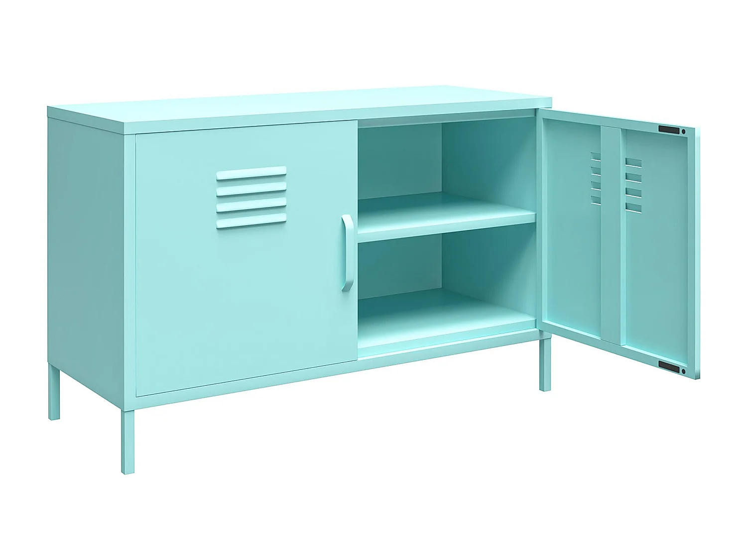 Cache | Armoire à 2 portes en métal menthe