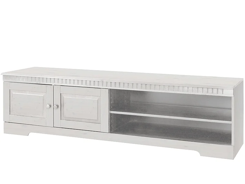 Credenza bassa con 2 ante e 1 ripiano in pino bianco