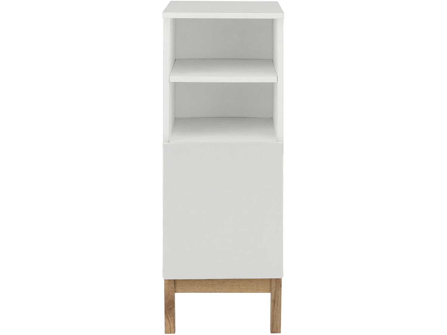 Mirza | Armoire 1 porte en panneaux de particules blanc