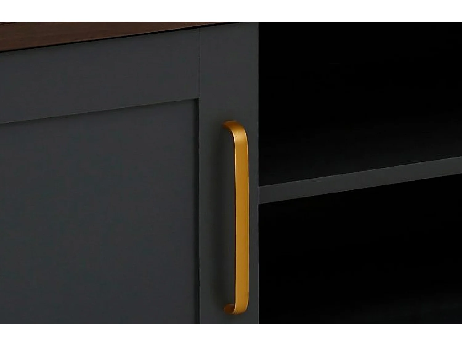 Marion | Lowboard avec 2 portes en MDF gris